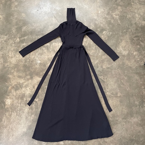 Zara Dresses & Skirts - Backless Tied Ribbed Maxi Dress